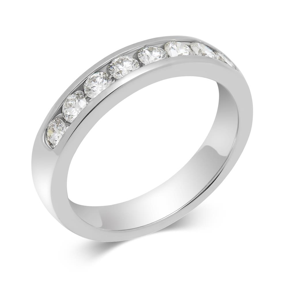 Platinum Diamond Top Third Eternity Ring 0.50ct Thumbnail Image 0