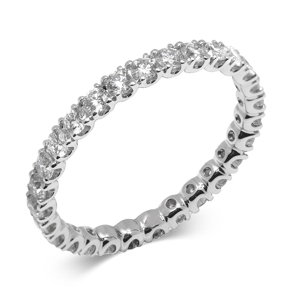 Platinum 0.90ct Diamond Full Eternity Ring | Pravins Jewellers