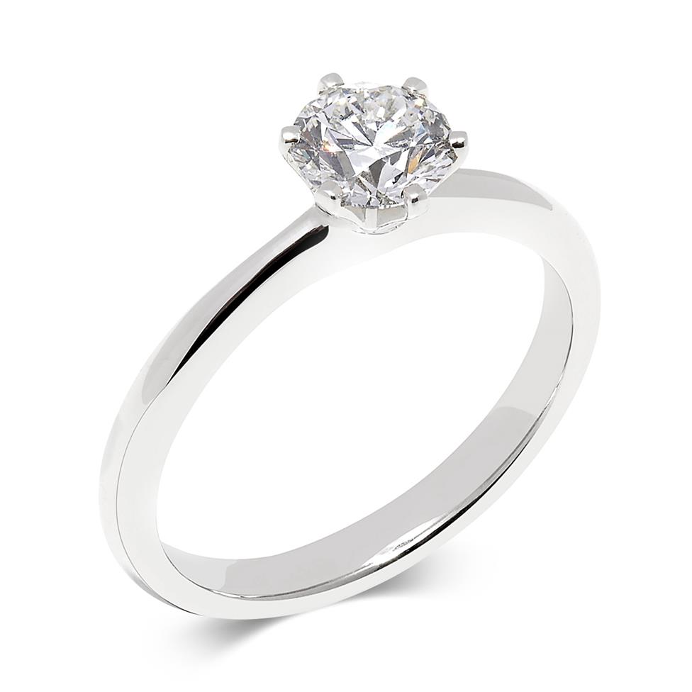 Platinum Diamond Solitaire Engagement Ring 1.00ct Thumbnail Image 0