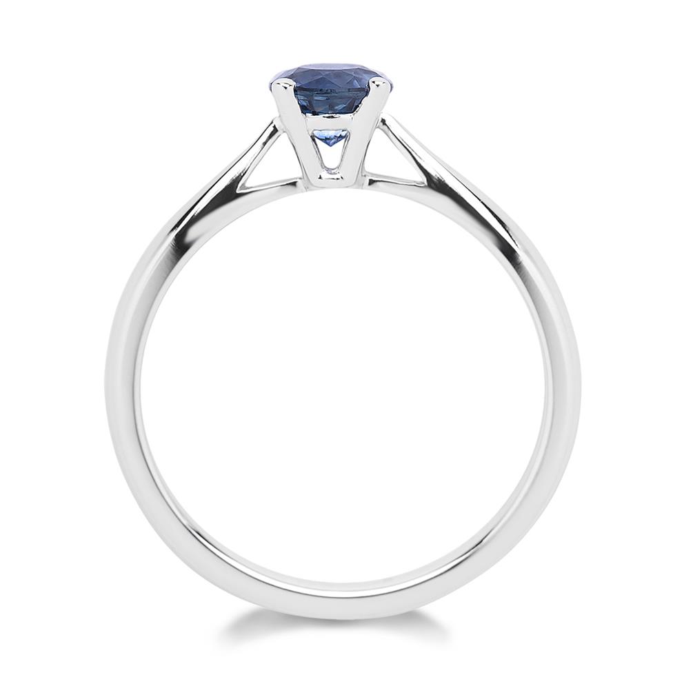 18ct White Gold Sapphire Solitaire Engagement Ring 0.65ct Thumbnail Image 1