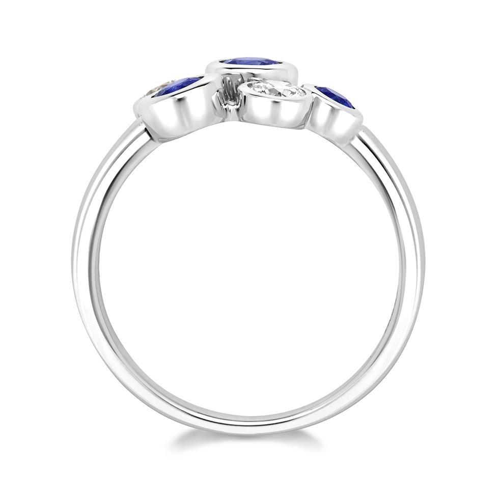 Alchemy 18ct White Gold Sapphire and Diamond Dress Ring (Large) Thumbnail Image 1