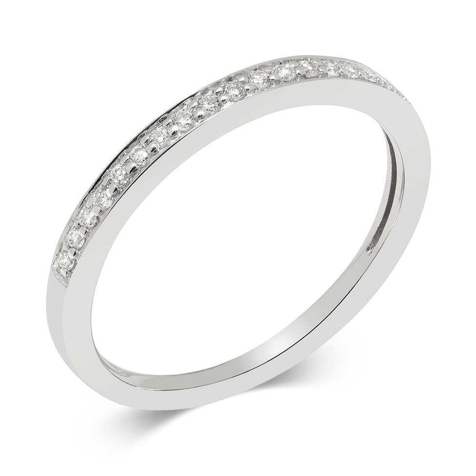 18ct White Gold Delicate Diamond Ring | Pravins Jewellers