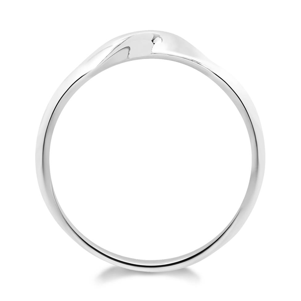 Platinum Shaped Wedding Ring Thumbnail Image 1