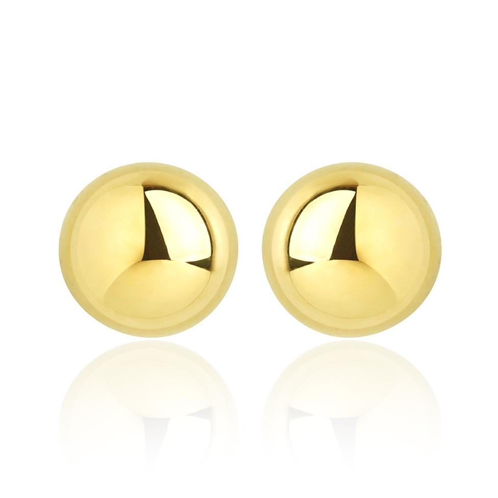 18ct Yellow Gold Ball Stud Earrings 8mm Thumbnail Image 0