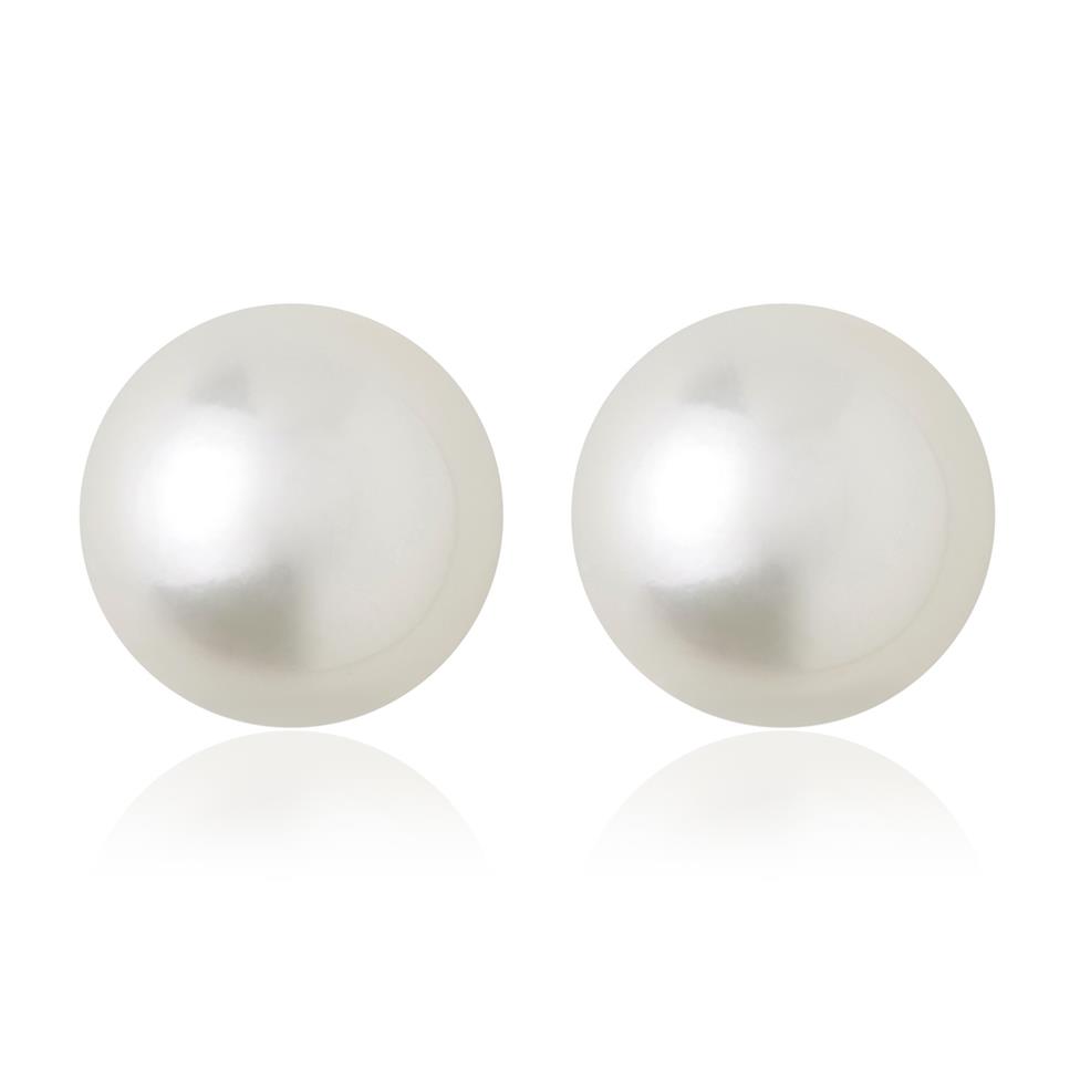 18ct Yellow Gold Freshwater Pearl Stud Earrings 7mm Thumbnail Image 0