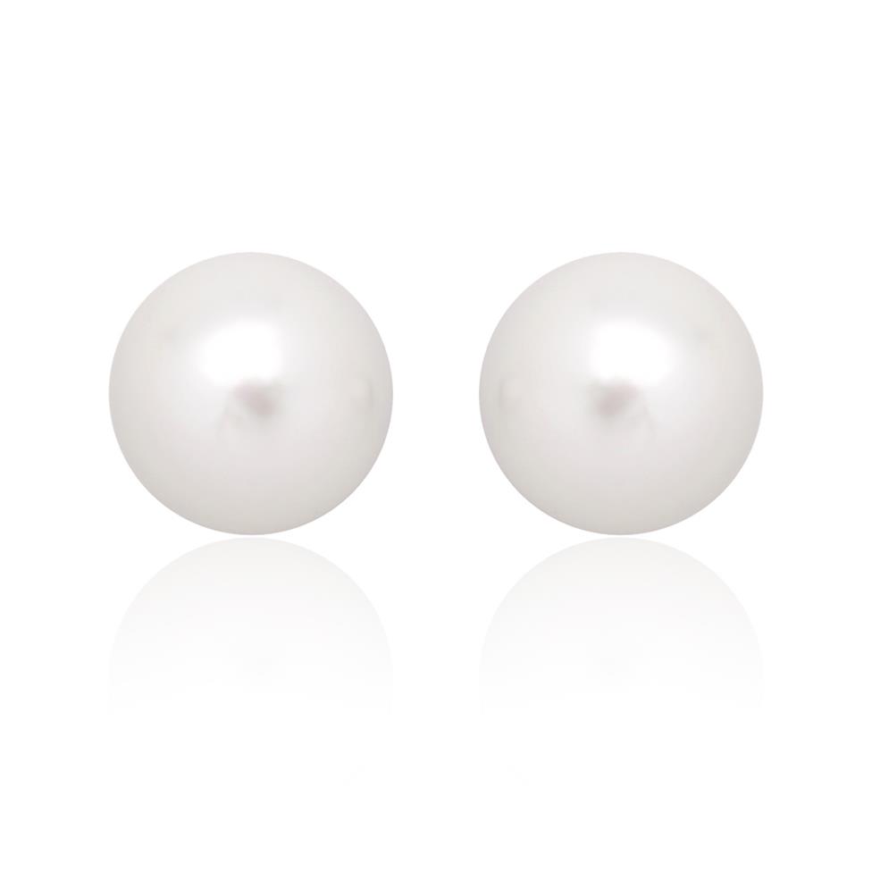 18ct White Gold Akoya AA Grade Pearl Stud Earrings 5.5mm Thumbnail Image 0