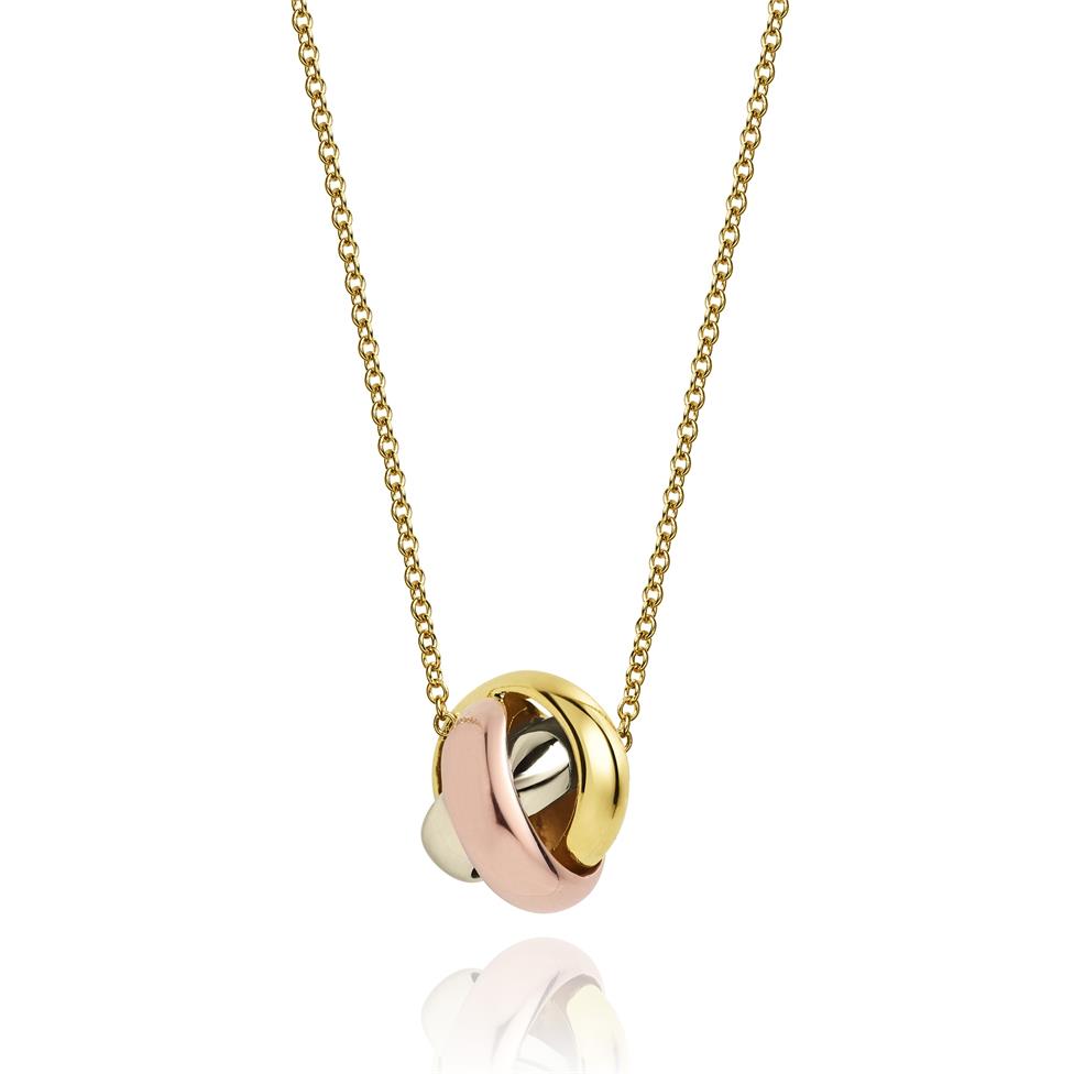 Echo 18ct Yellow, White and Rose Gold Necklace Thumbnail Image 0