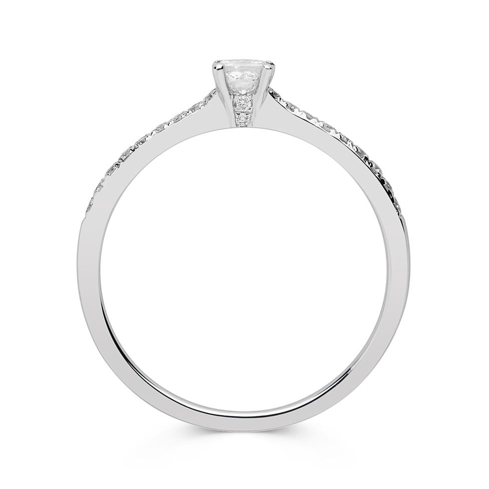 Platinum 0.28ct Princess Cut Diamond Solitaire Ring Thumbnail Image 1