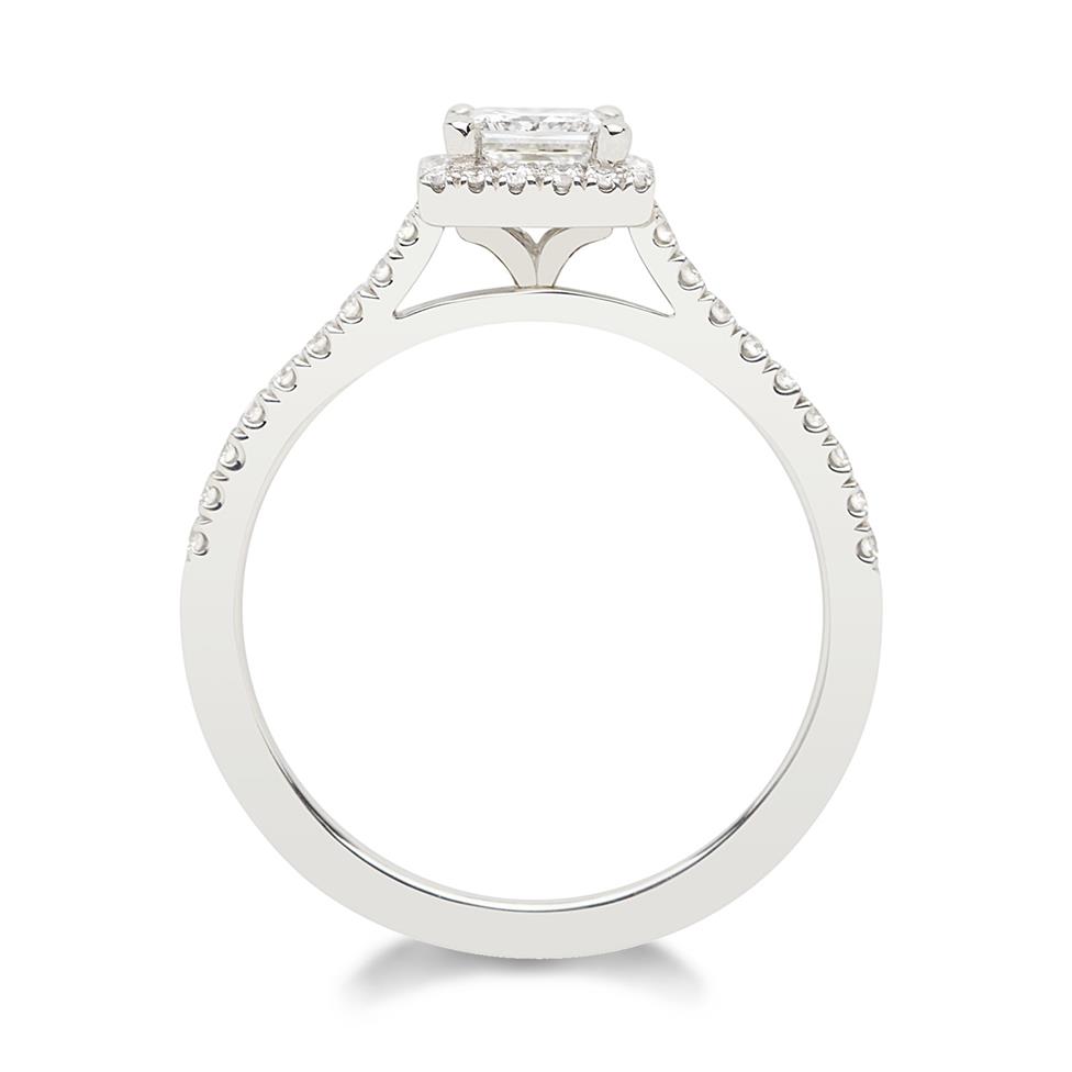 Platinum Vintage Inspired Princess Cut 0.77ct Diamond Ring Thumbnail Image 1