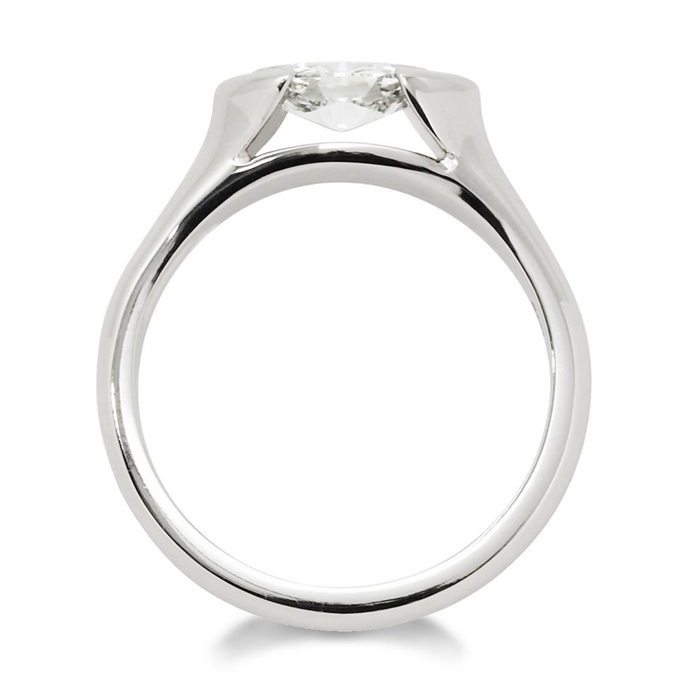Platinum Contemporary Marquise Cut 0.50ct Diamond Solitaire Ring Thumbnail Image 1