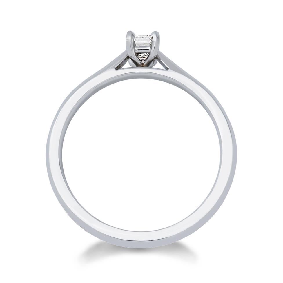 Platinum Emerald Cut 0.30ct Diamond Solitaire Ring Thumbnail Image 1
