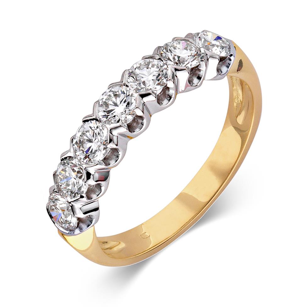 18ct Yellow and White Gold Diamond Eternity Ring 1.00ct Image 1