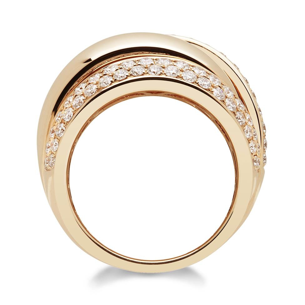 18ct Rose Gold Diamond Dress Ring 1.30ct Thumbnail Image 1