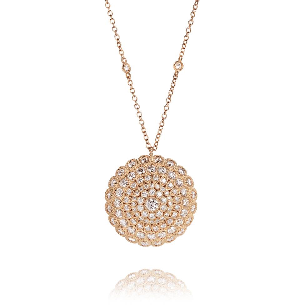 Fenice 18ct Rose Gold Diamond Necklace 2.85ct Thumbnail Image 0