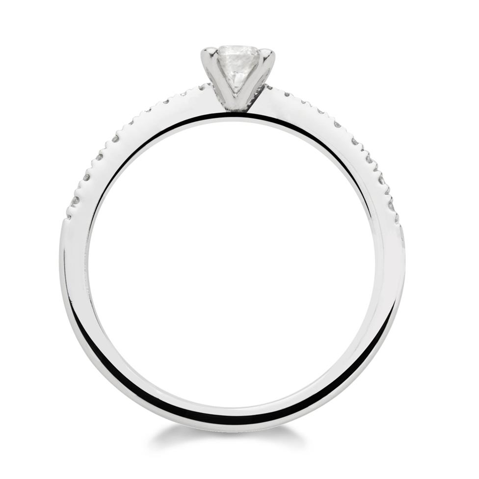 Platinum Graduating Diamond Solitaire Ring Thumbnail Image 1