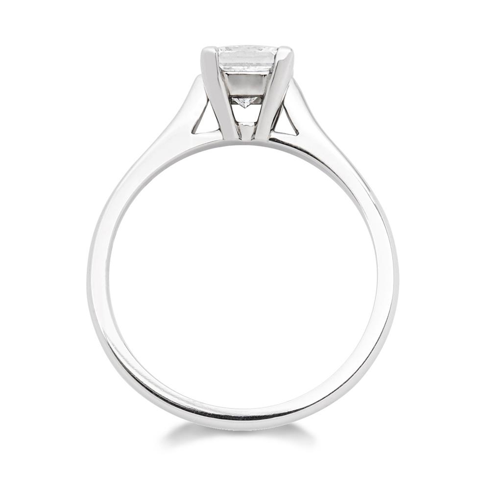 Platinum Classic Tapered Shoulder 0.70ct Diamond Solitaire Ring Thumbnail Image 1
