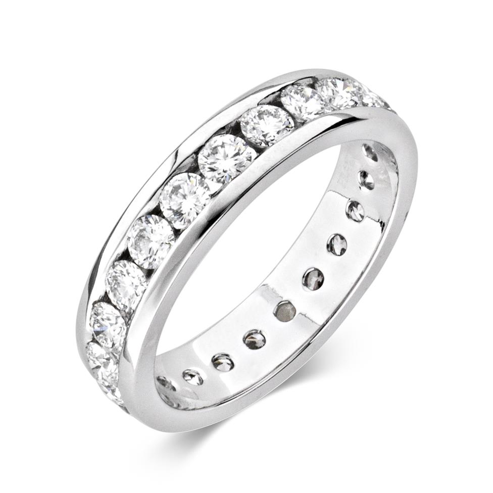 Platinum Diamond Full Eternity Ring 1.40ct Thumbnail Image 0