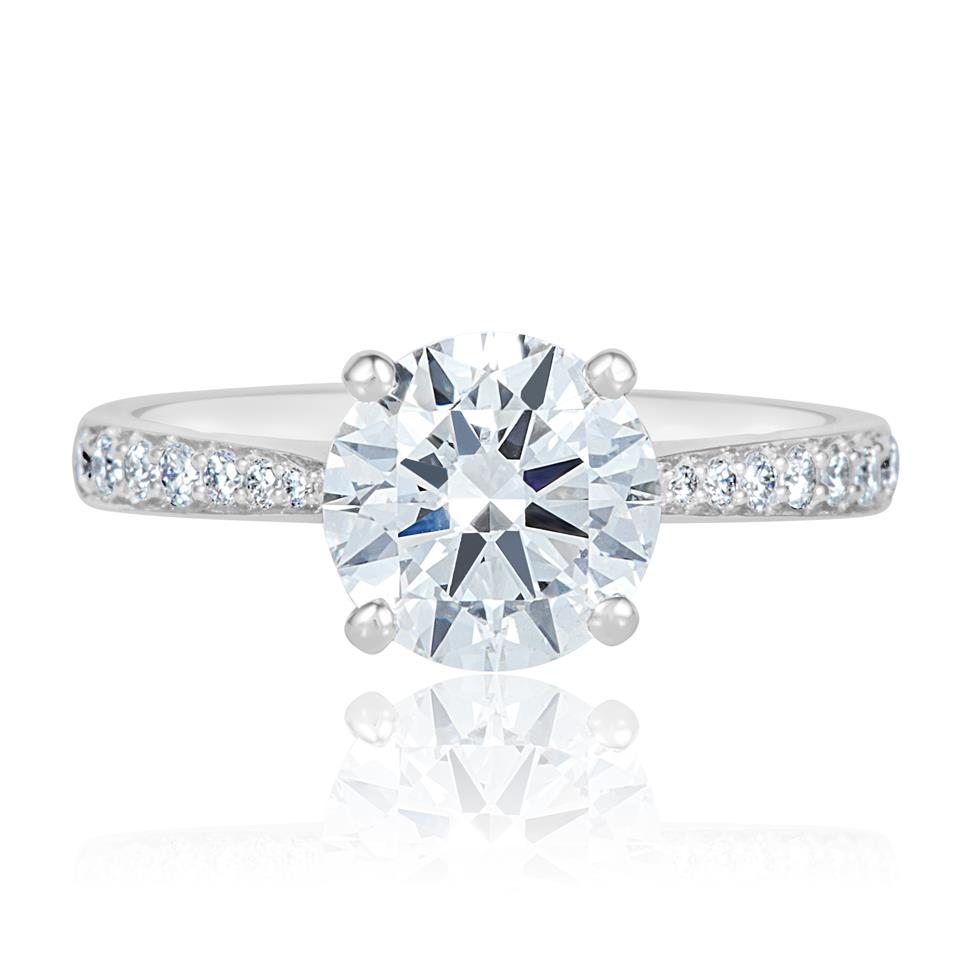 Platinum Round Diamond 1.93ct Solitaire Ring Thumbnail Image 1