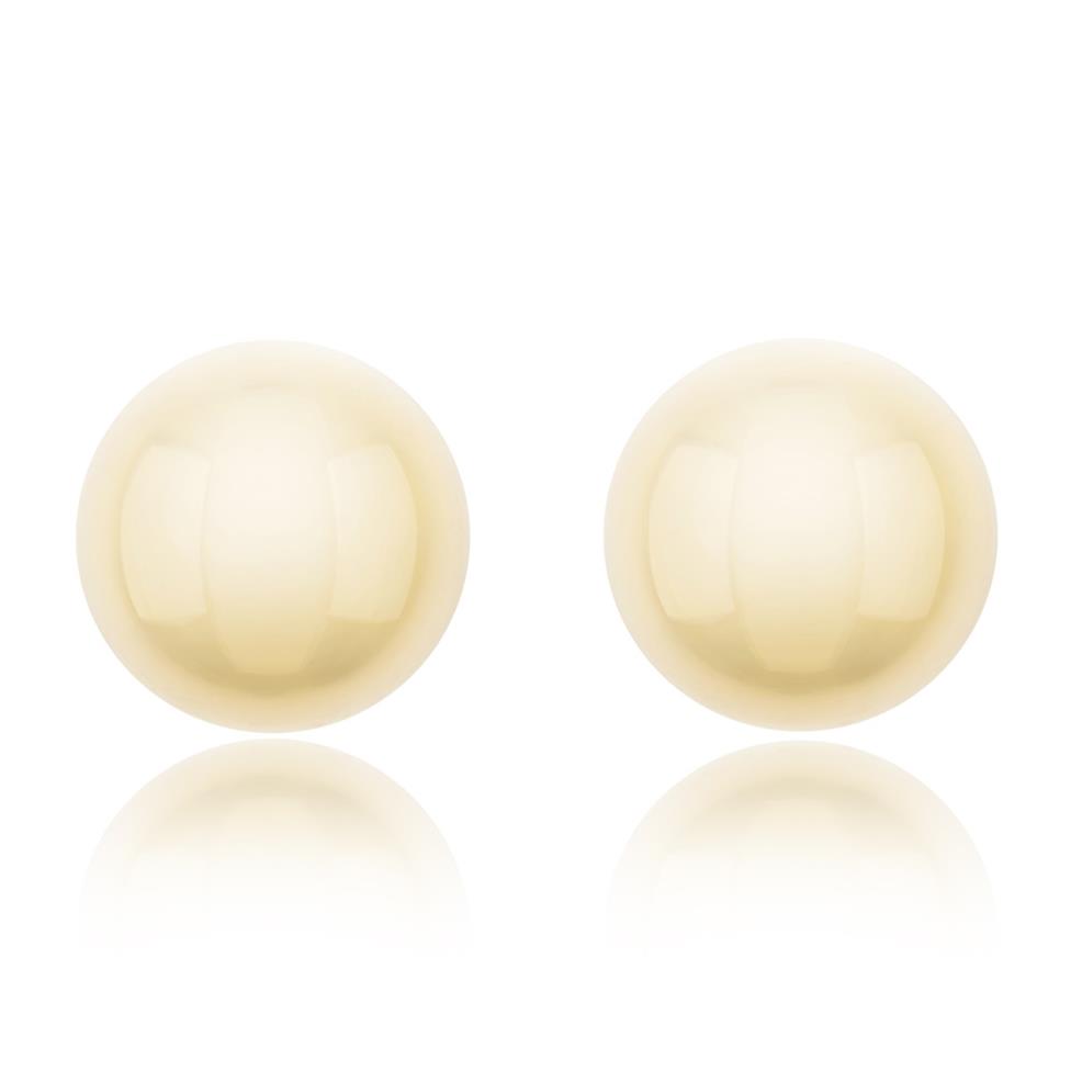 18ct Yellow Gold 6mm Half Domed Stud Earrings Thumbnail Image 0