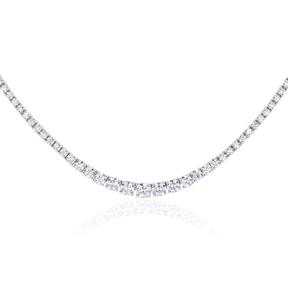 18ct White Gold Diamond Riviere Necklace 5.00ct Thumbnail Image 0