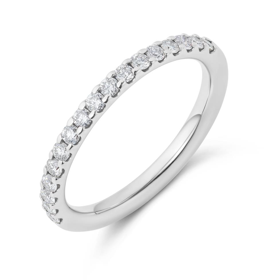 Platinum Diamond Half Eternity Ring 0.33ct Thumbnail Image 0