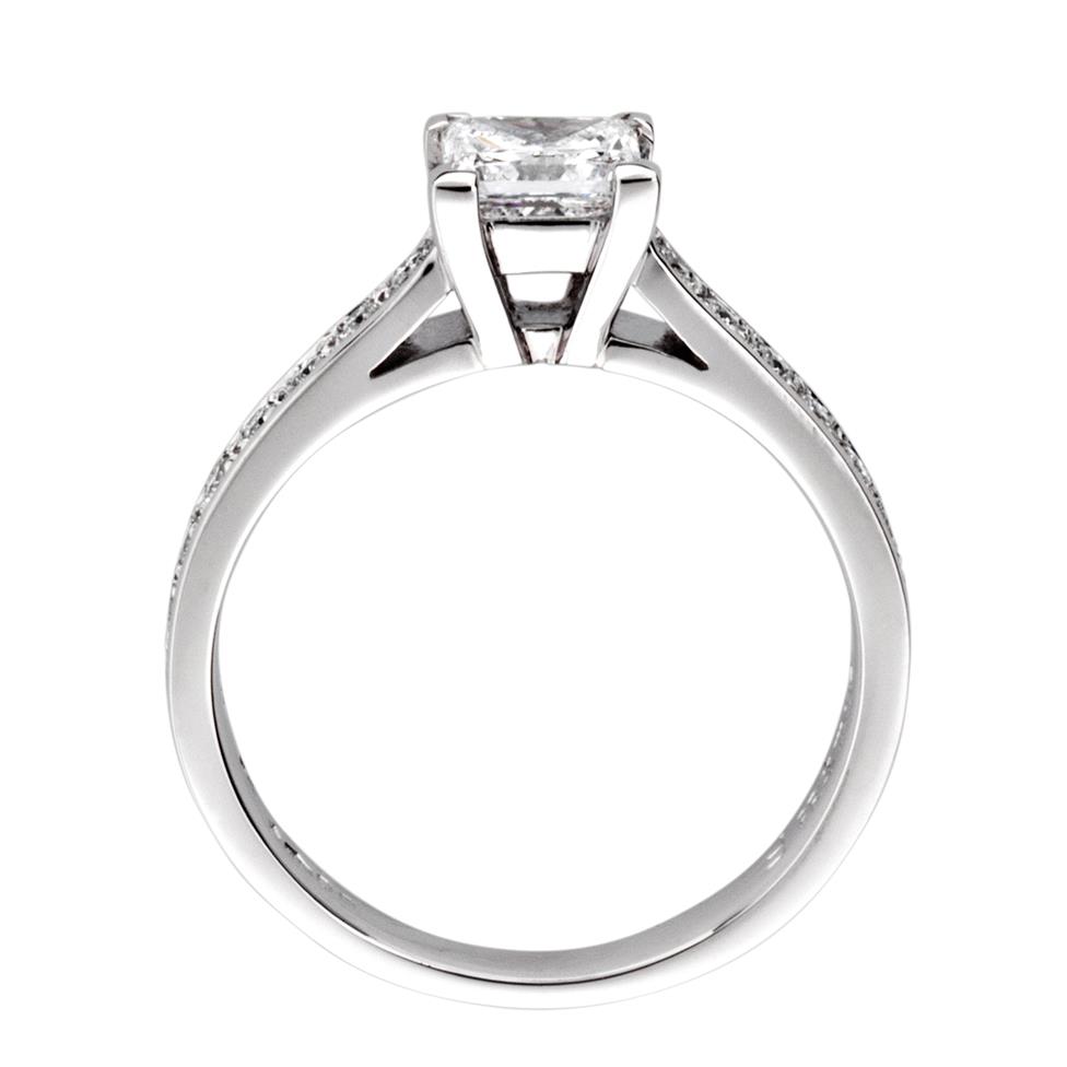 Platinum Princess Cut 0.85ct Diamond Ring Thumbnail Image 1