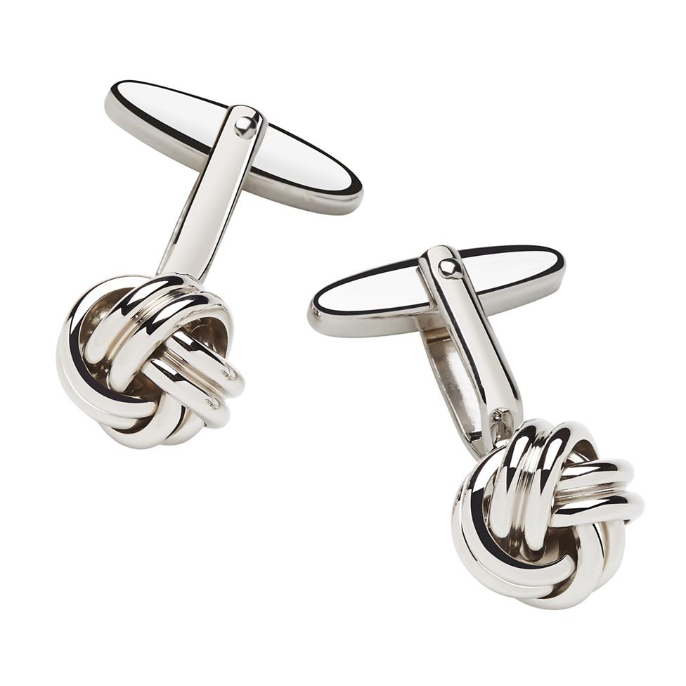 Sterling Silver Knot Design Cufflinks Thumbnail Image 0