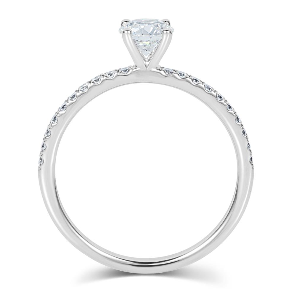 Platinum Diamond Solitaire Engagement Ring 0.70ct Thumbnail Image 2