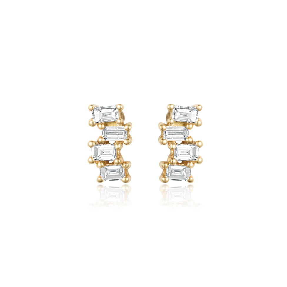 Stardust 18ct Yellow Gold Diamond Stud Earrings Image 1