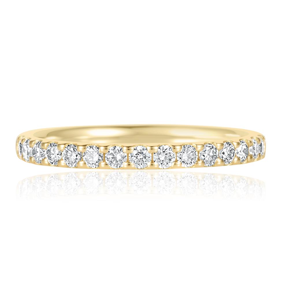 18ct Yellow Gold Diamond Half Eternity Ring 0.33ct Thumbnail Image 2