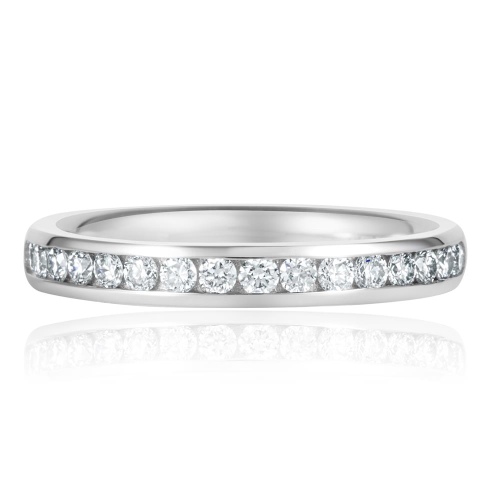 Platinum Diamond Half Eternity Ring 0.22ct Thumbnail Image 2