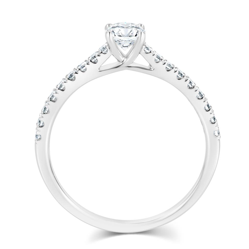 Platinum Diamond Solitaire Engagement Ring 0.65ct Thumbnail Image 2