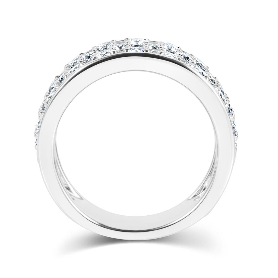18ct White Gold Lattice Design Diamond Dress Ring 1.58ct Thumbnail Image 2