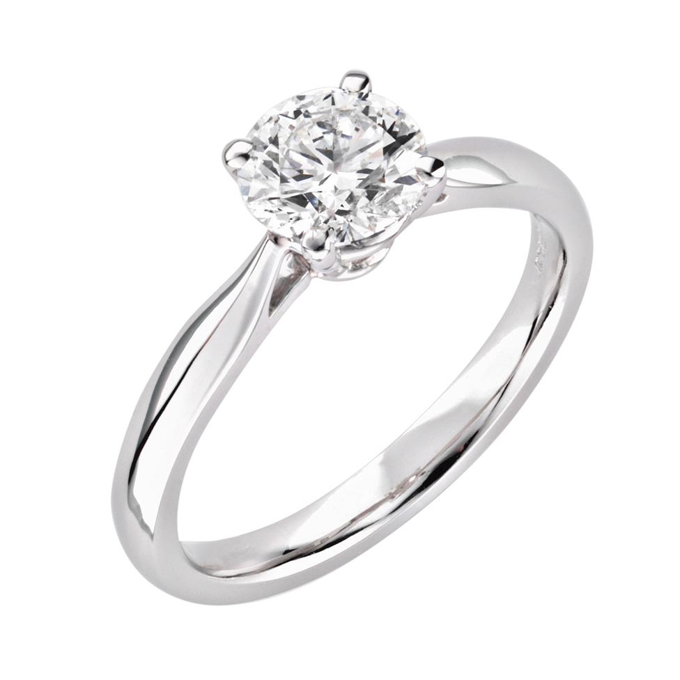 Platinum Classic Design Diamond Solitaire Engagement Ring 1.00ct Thumbnail Image 0