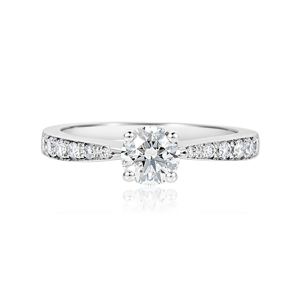 Platinum Diamond Solitaire Engagement Ring 0.60ct Thumbnail Image 2