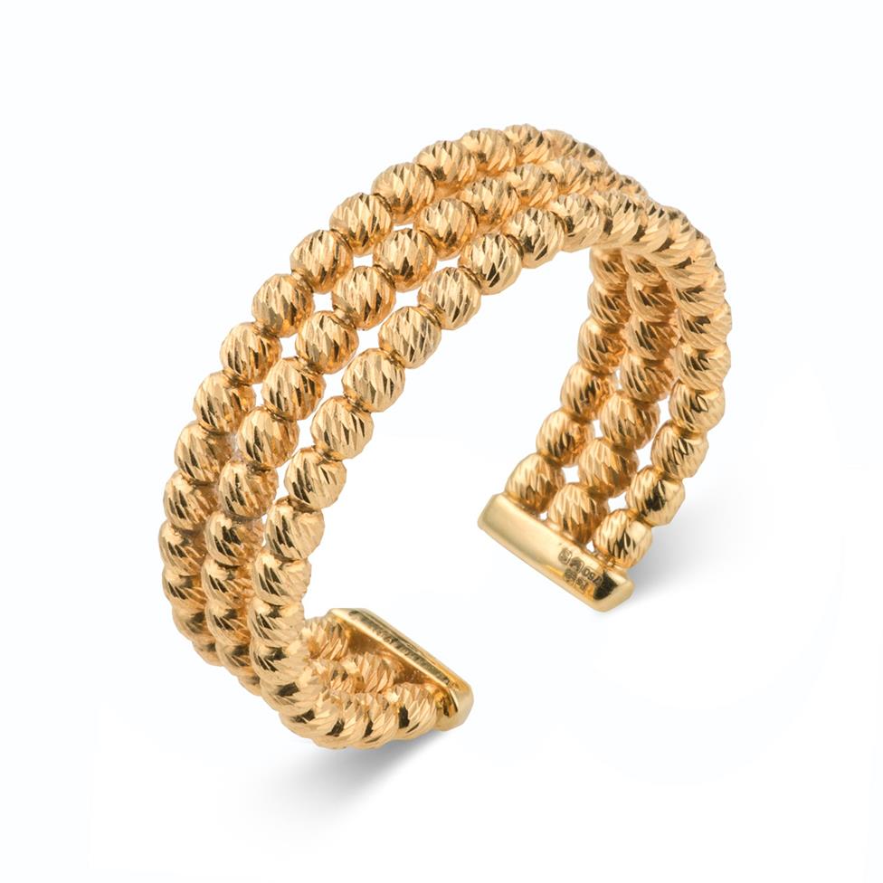 18ct Yellow Gold Bead Design Dress Ring Thumbnail Image 0