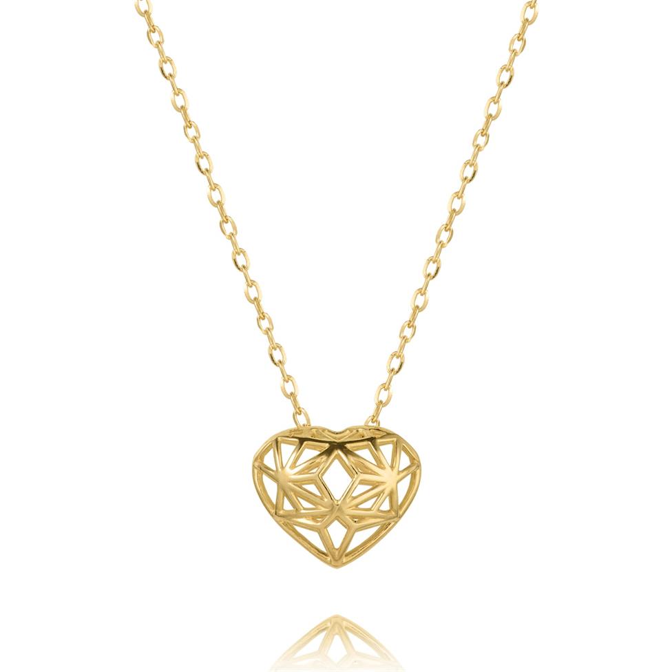 18ct Yellow Gold Heart Design Necklace Thumbnail Image 0