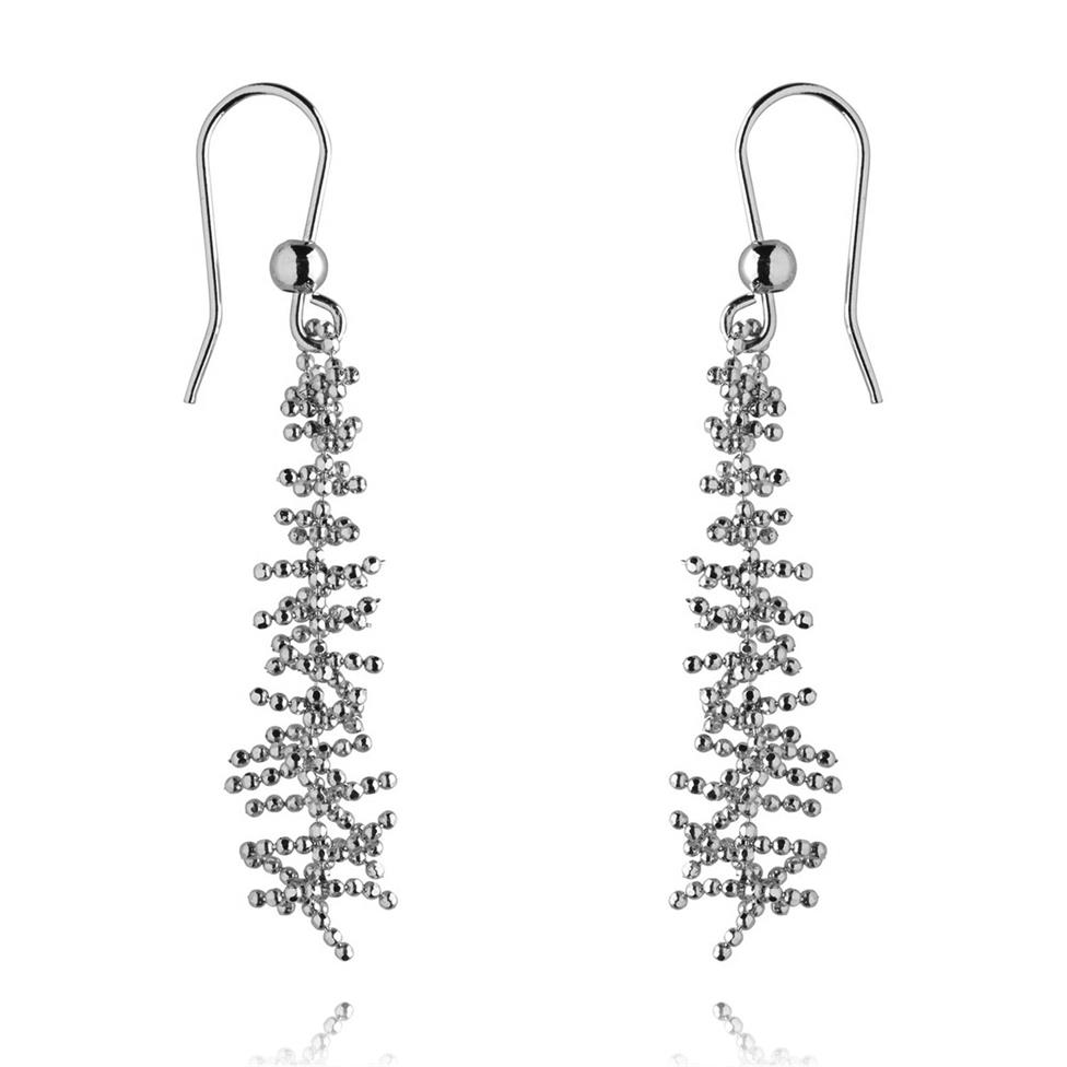 Willow 18ct White Gold Drop Earrings Thumbnail Image 0