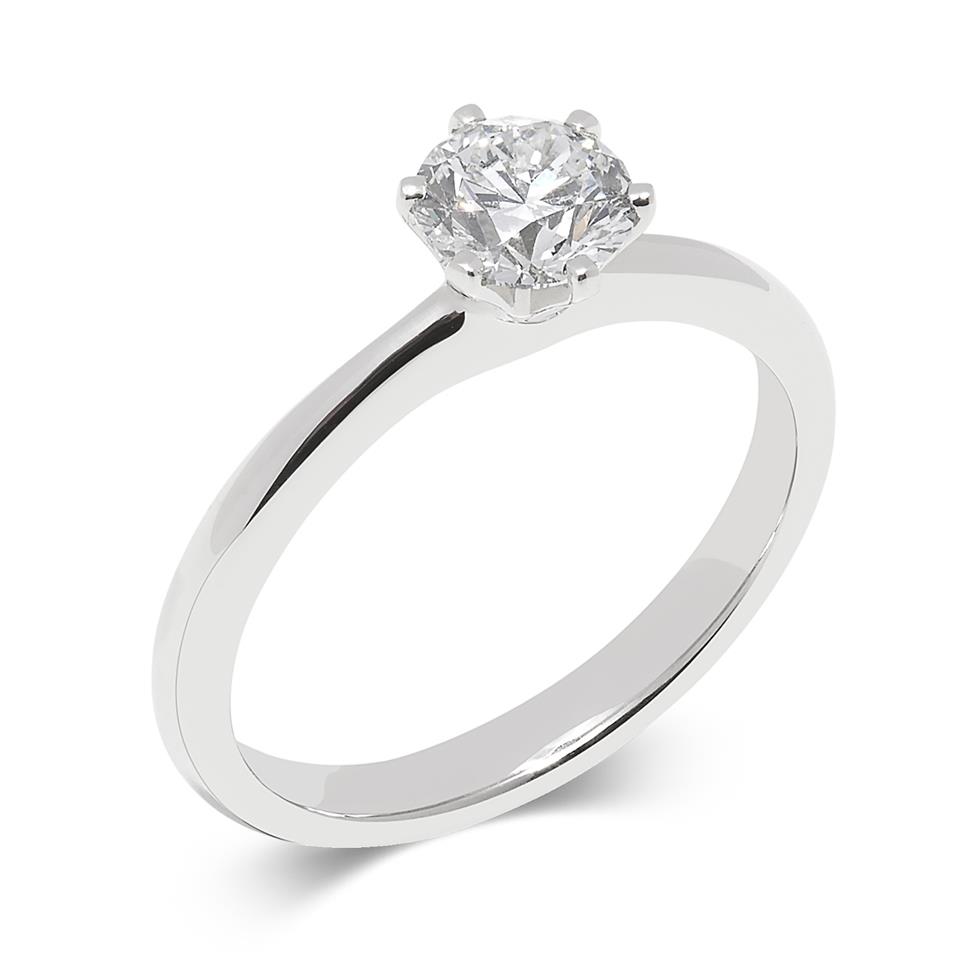 Platinum Diamond Solitaire Engagement Ring 0.50ct Thumbnail Image 0