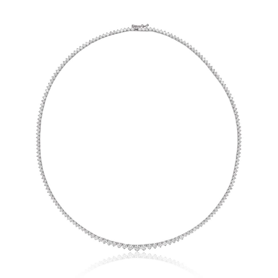 18ct White Gold Diamond Riviere Necklace 6.94ct Thumbnail Image 1