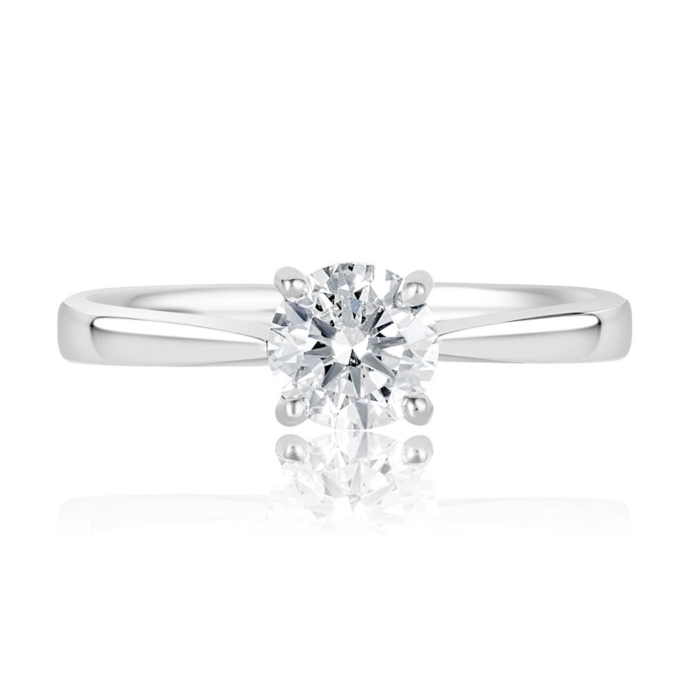 Platinum Diamond Solitaire Engagement Ring 0.70ct Thumbnail Image 1