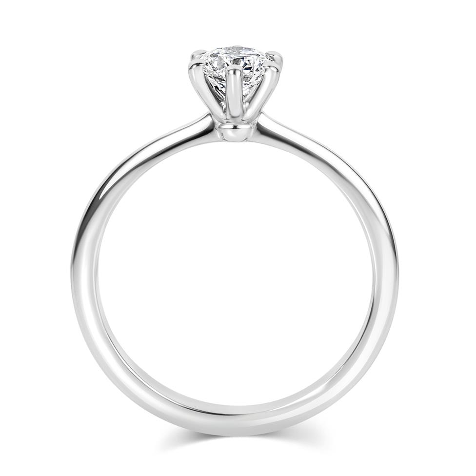 Platinum Six Claw Design Diamond Solitaire Engagement Ring 0.50ct Thumbnail Image 2