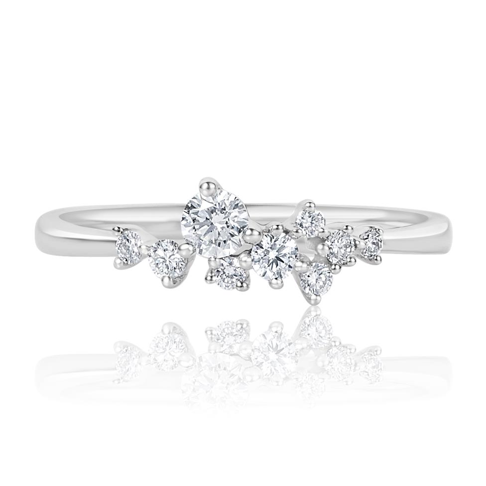 Stardust 18ct White Gold Diamond Dress Ring 0.26ct Thumbnail Image 2