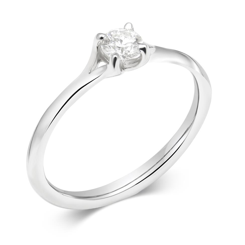 18ct White Gold Diamond Solitaire Engagement Ring 0.25ct Image 1