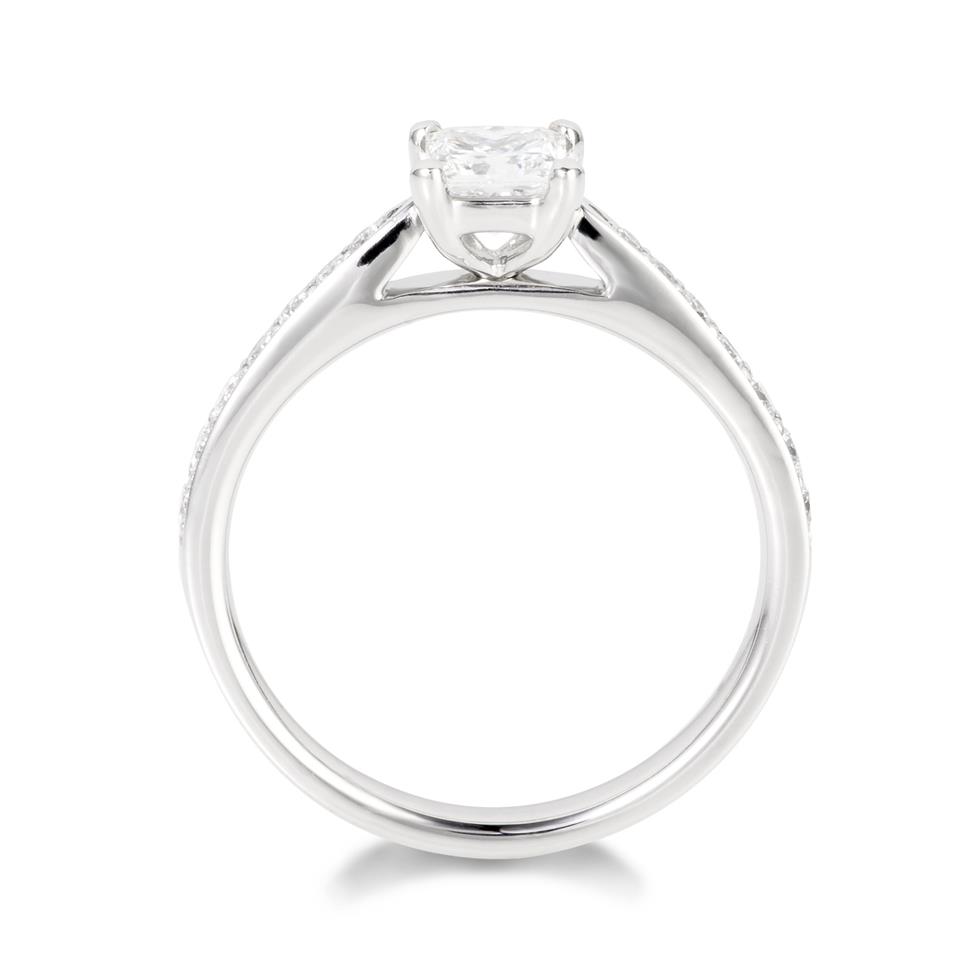 Platinum Princess Cut Diamond Solitaire Engagement Ring 0.75ct Thumbnail Image 2