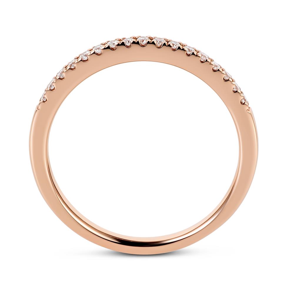 18ct Rose Gold Diamond Set Wedding Ring 0.12ct Thumbnail Image 2