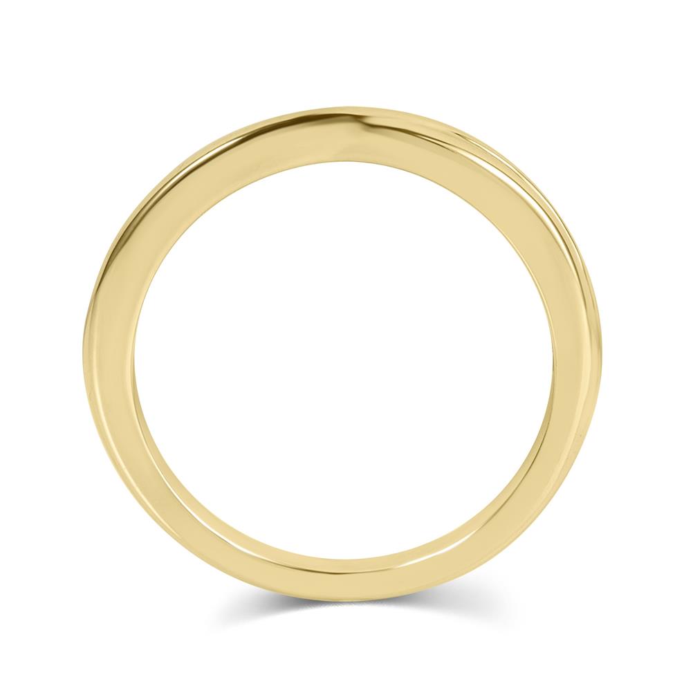 18ct Yellow Gold Twist Design Wedding Ring Thumbnail Image 3