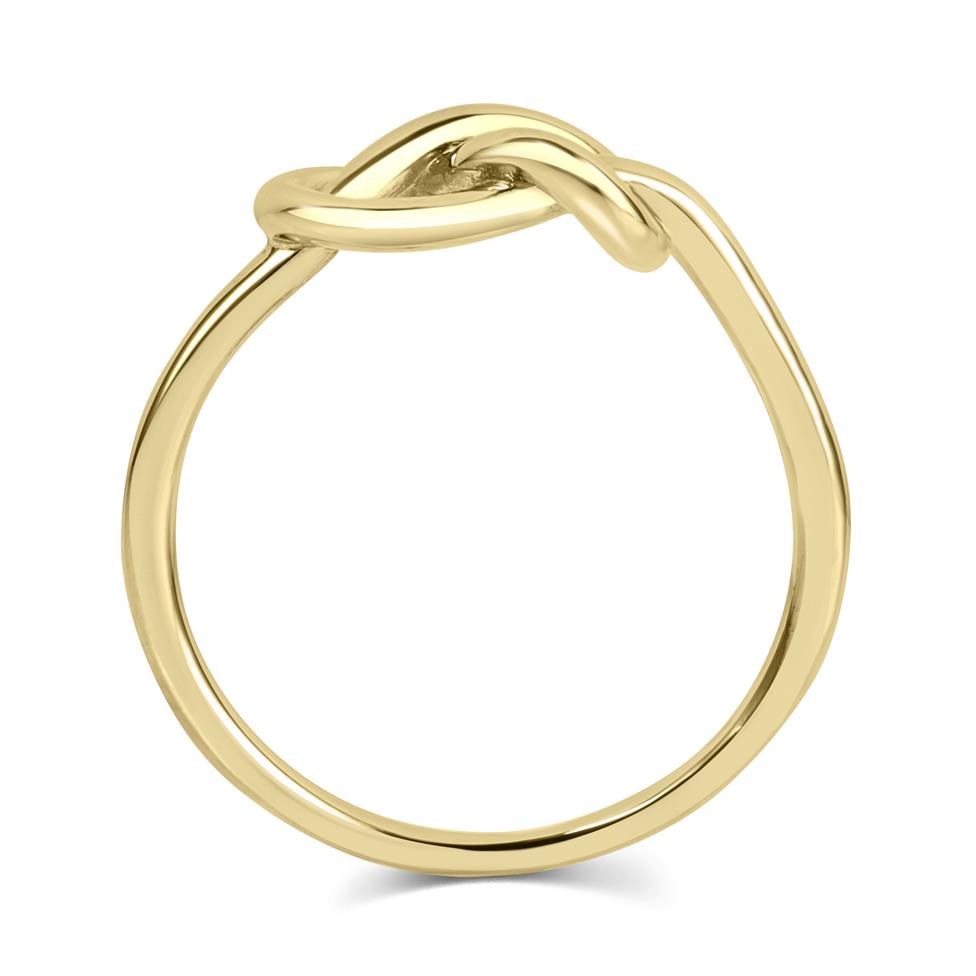 Forget Me Knot 18ct Yellow Gold Figure Eight Design Dress Ring Thumbnail Image 3