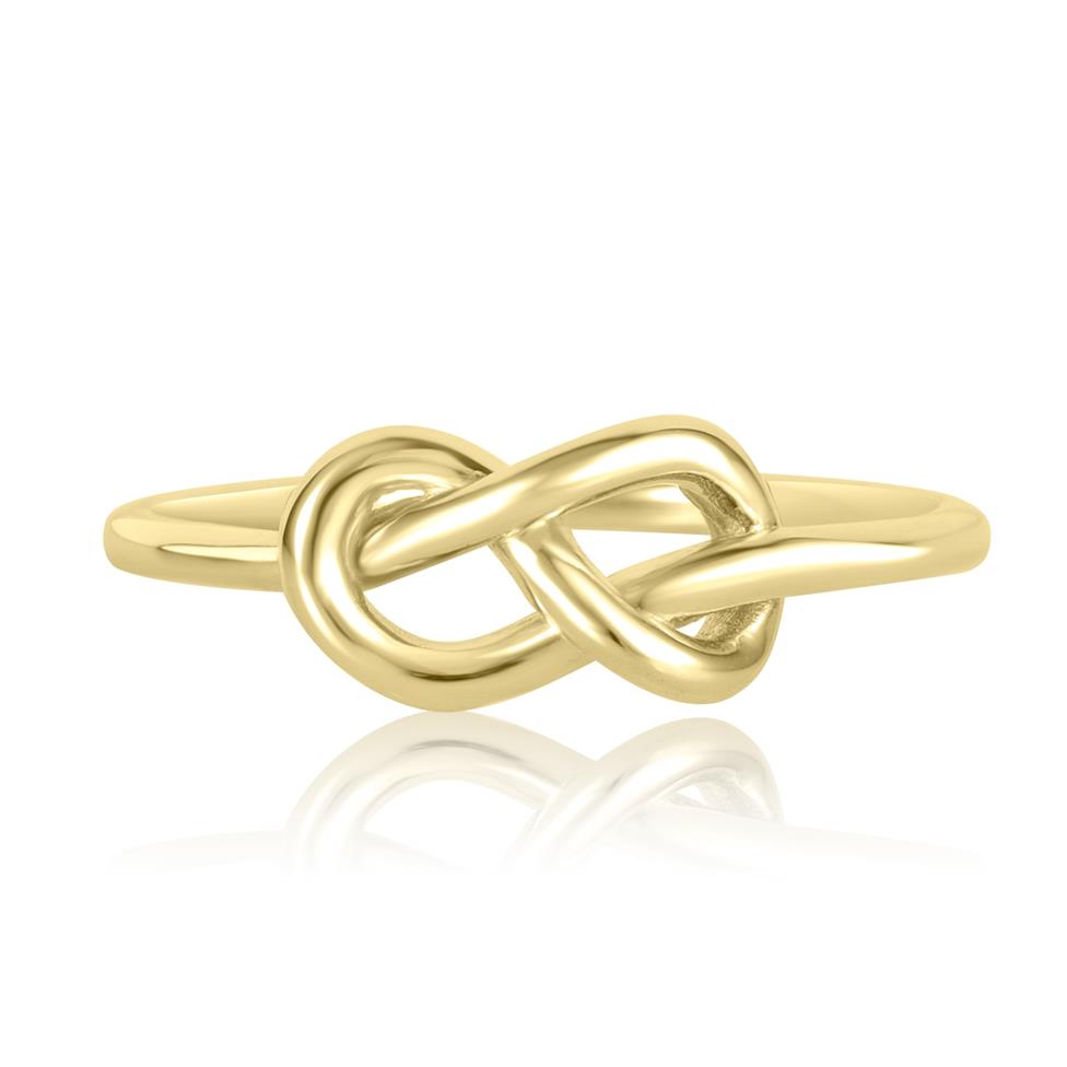 Forget Me Knot 18ct Yellow Gold Figure Eight Design Dress Ring Thumbnail Image 2