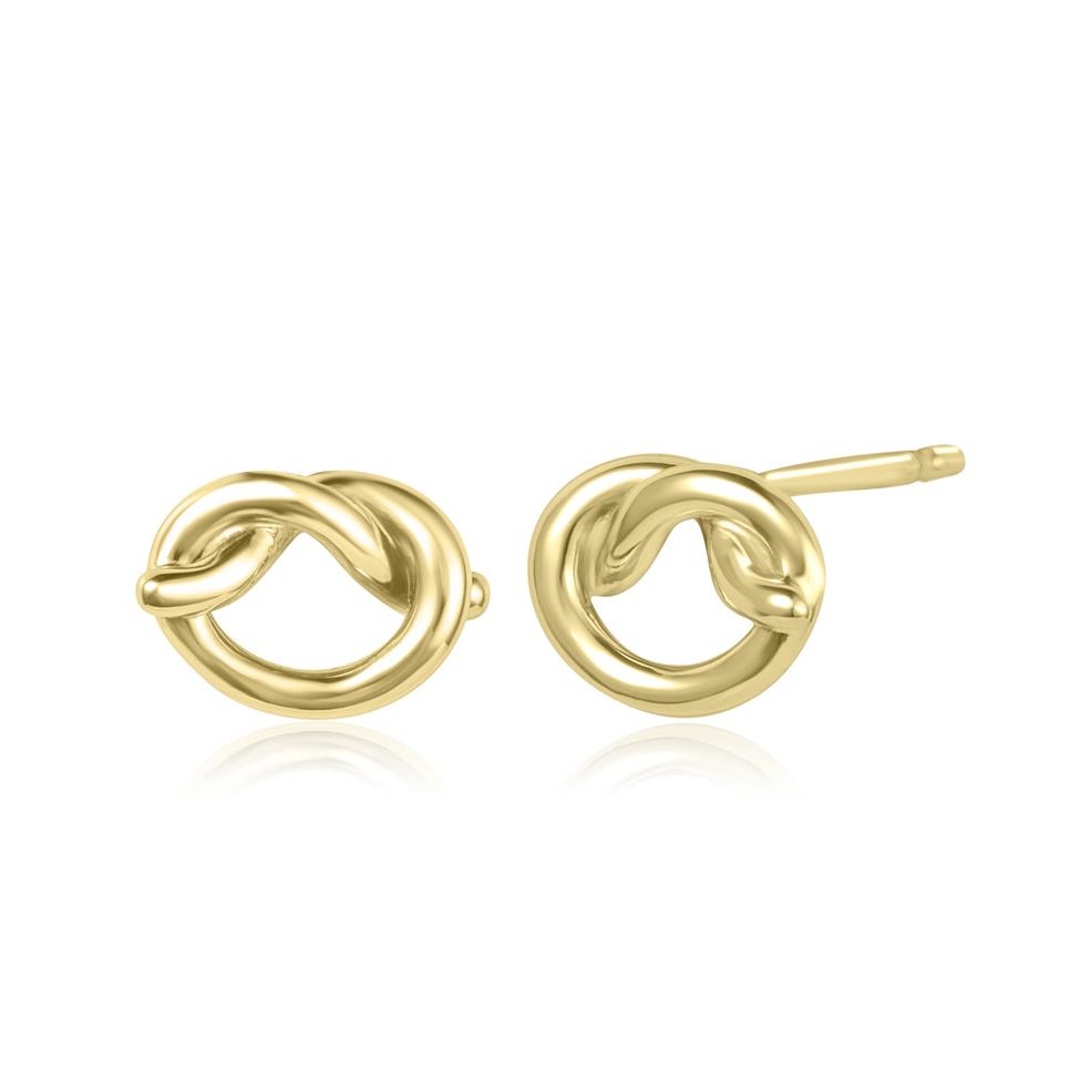 Forget Me Knot 18ct Yellow Gold Knot Design Stud Earrings  Thumbnail Image 0